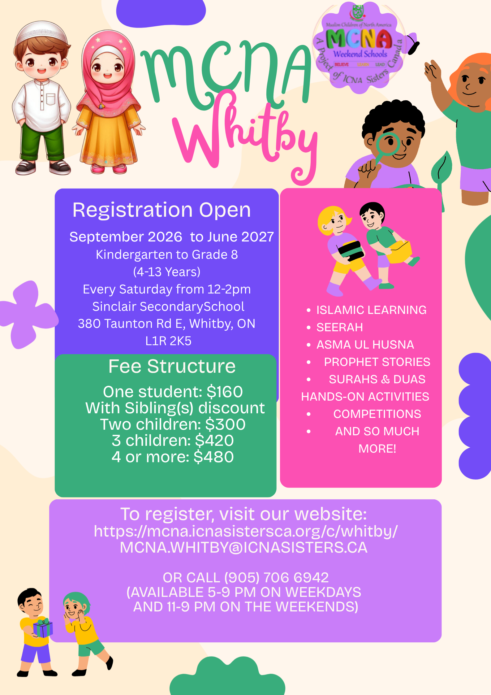 MCNA WHITBY 2026-2027 Flyer